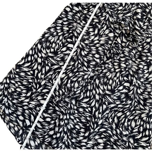 H&M Navy Chiffon Long Sleeve Tie Dress Sz 6 - Picture 7 of 10